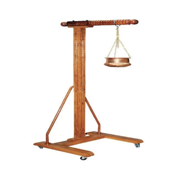 Wooden Dhara Stand With Pot